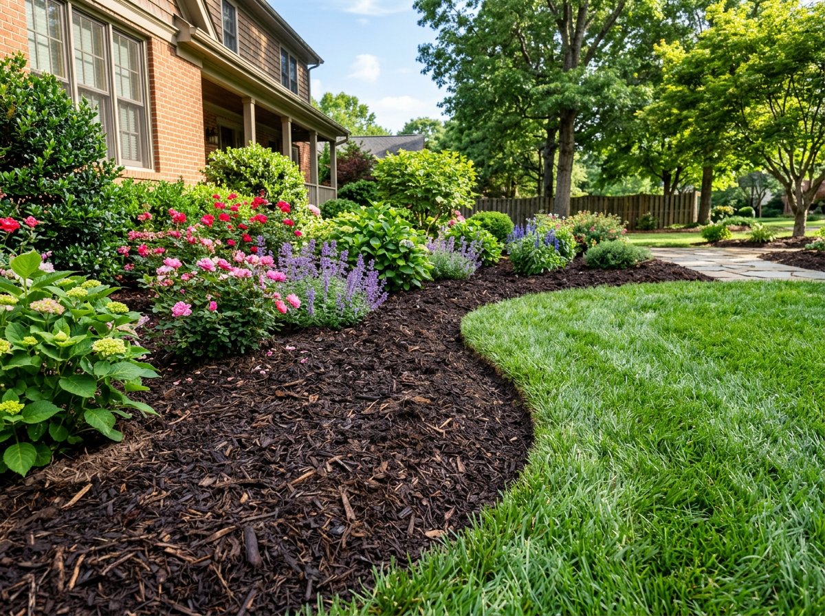 Professional mulch application in Summerfield NC